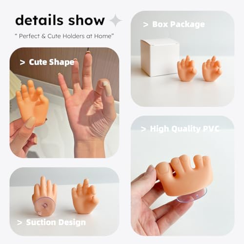Lifelisa Cute Toes Suction Hooks - 2 Pack Wall Hanging Utility Holders