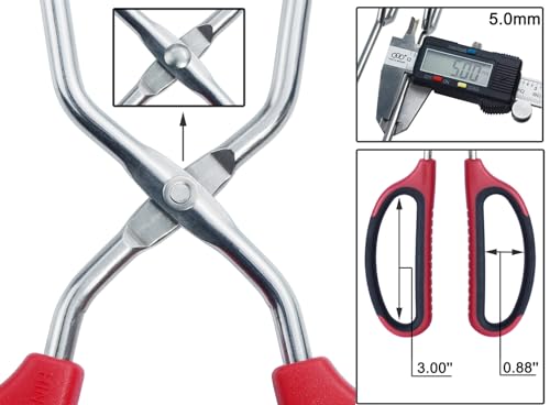 HINMAY Stainless Steel Scissor Tongs Set - 11 & 13 Inch