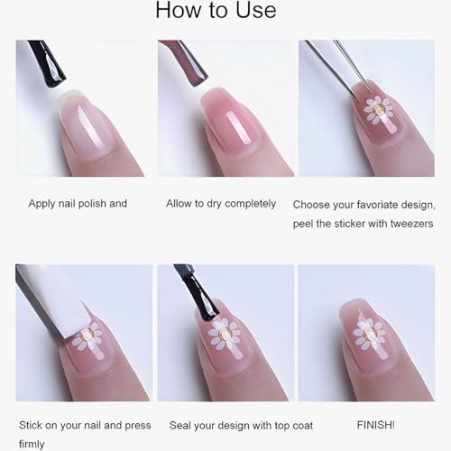 Christmas Nail Stickers 12 Sheets 3D Self-Adhesive Winter Snowflake Elk Decals