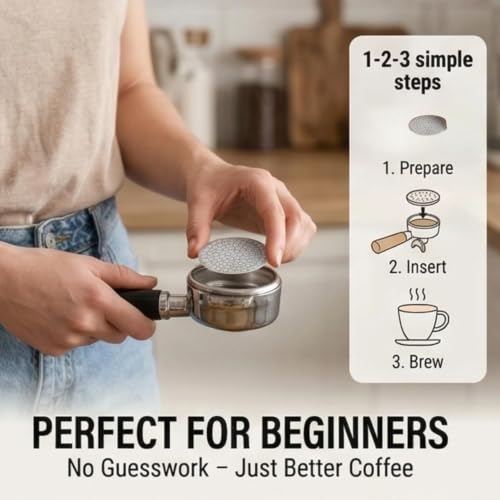 54mm Espresso Puck Screen 0.8mm Stainless Steel Reusable Filter