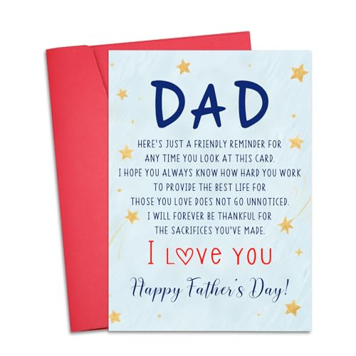 Funny Father's Day Card for Dad, Husband, Stepdad - Gift from Kids