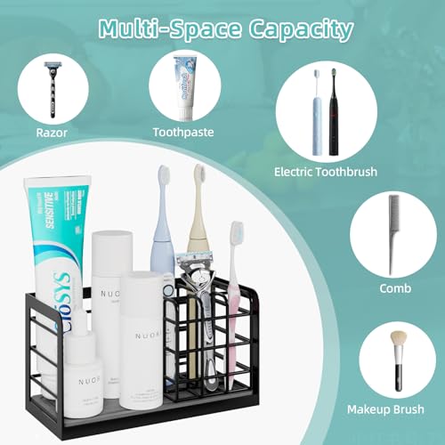 NANAGIFTREE Rust-Proof Toothbrush Holder with Instant-Drying Stone Base