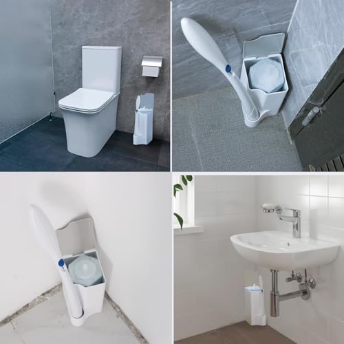 TEITEAI 2 Pack Clorox Toilet Wand Holder - White & Gray
