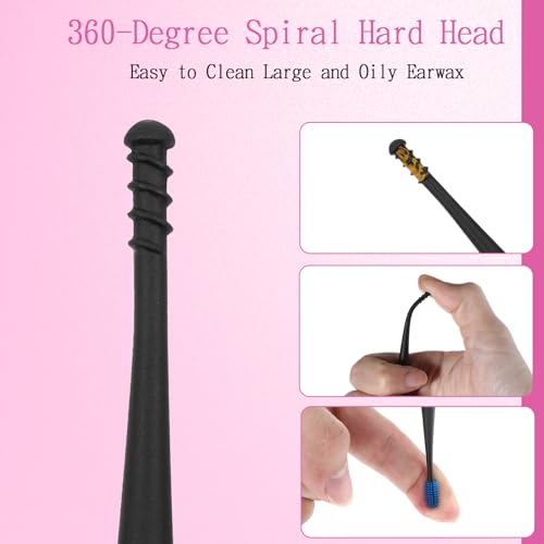 Gjinxi 6-Piece Ear Wax Removal Kit, Reusable Silicone Ear Cleaner Tool