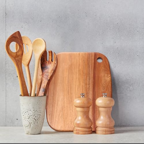 Acacia Wood Cutting Board - 9" x 6.5" with Hanging Hole