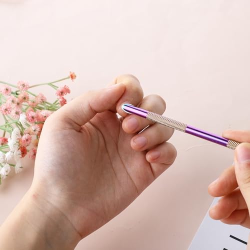 Grevosea Dual-Ended Stainless Steel Cuticle Pusher with 5 Sanding Refills
