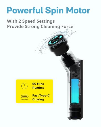 HOTO Replacement Dome Brush Head for Electric Spin Scrubber