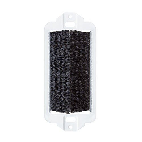Leviton Decora Brush Pass-Through Cable Wall Plate Insert, Black - 41075-DBE