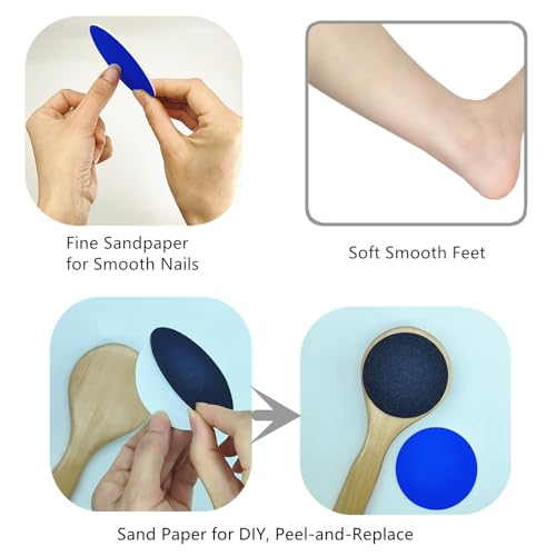 YIOYOODA 14" Long Handle Foot File & Callus Remover - Dual-Sided Pedicure Tool