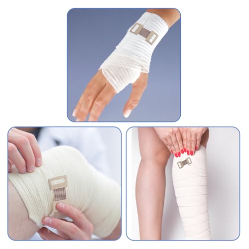 100pcs Ace Bandage Clips Skin Color Elastic Bandage Clips Stretch Metal Clips Durable & Replaceable Wrap Clips for Secure Fastening,Adhesive Bandages for Various Types Bandages