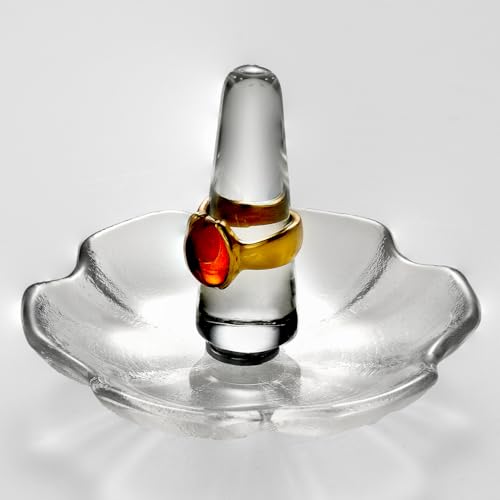 K9 Crystal Ring Holder - Hexagon Jewelry Tray for Rings & Earrings
