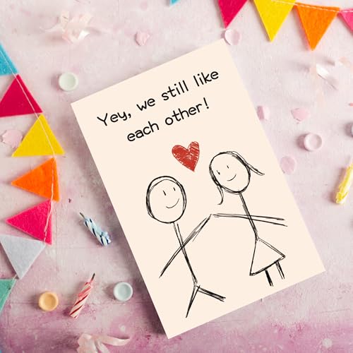 Funny Anniversary Card - We Still Like Each Other - Cute Design
