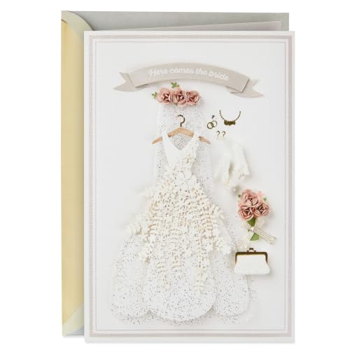 Hallmark Signature Wedding Card - Elegant Bridal Dress Design