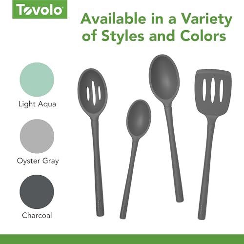 Tovolo Flex Core Silicone Deep Serving Spoon Charcoal Gray - Heat Resistant BPA-Free Kitchen Utensil