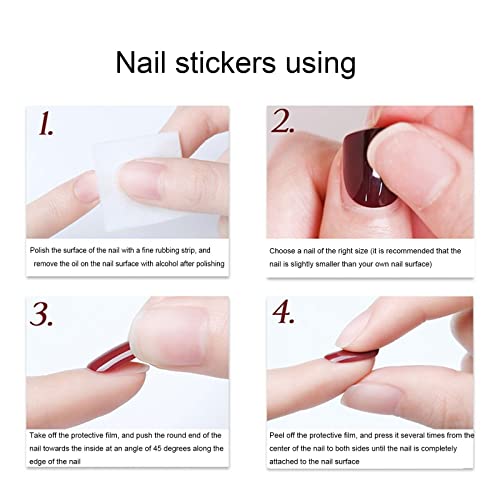 White French Press On Nails Long Square Almond Fake Nails with 3D Bow Rhinestones