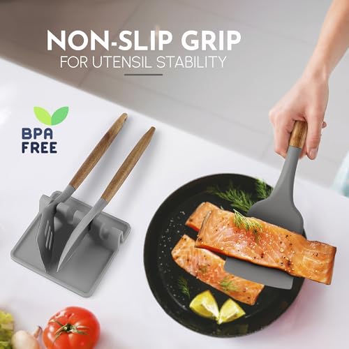 Silicone Utensil Rest Pad - Heat-Resistant Kitchen Tool Organizer