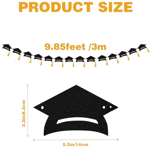 Congrats Grad Banner with Tassels - Class of 2025 Graduation Decor