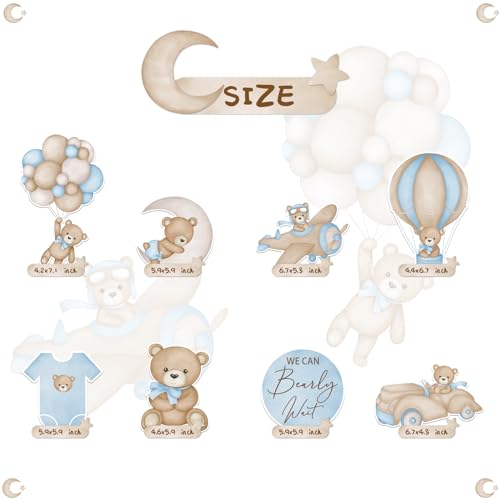 16Pcs Bear Centerpieces for Baby Shower & Birthday Party Decorations