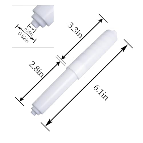 MEETOOT 6-Pack Spring Loaded Toilet Paper Holder Replacement Rods