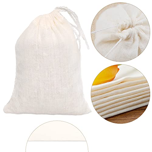 Limko Organic Cotton Muslin Bags - 3x4 Inch, 10 Pack
