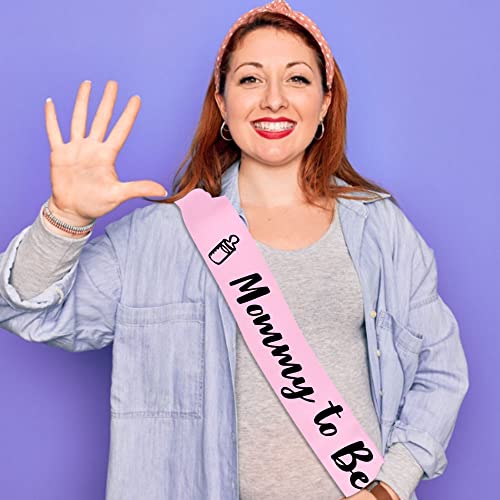 Mommy To Be Sash - Elegant Pink Satin Baby Shower Accessory