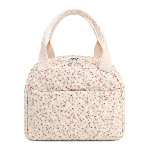 Insulated Floral Lunch Bag for Women - Portable & Leakproof