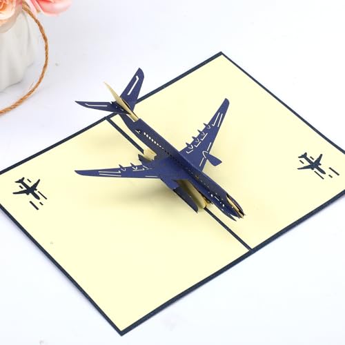 Andibro 3D Airplane Pop-Up Greeting Card for Graduation & Birthdays