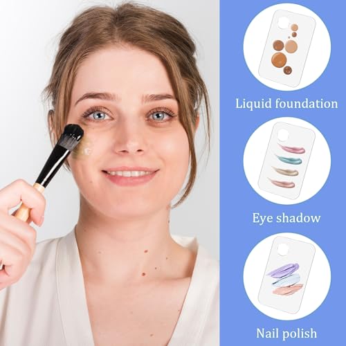 Thinp 2-Set Acrylic Makeup Mixing Palette and Foundation Spatula Tray