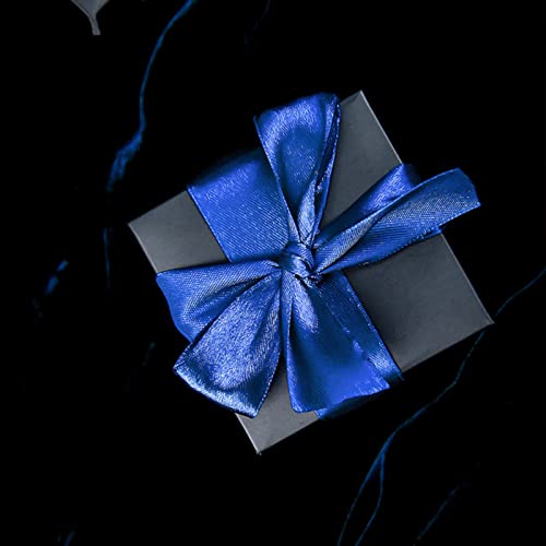 2 Inch Satin Ribbon - Blue Gift Wrap Ribbon for Crafts & Wedding Decorations