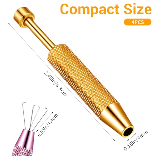 Sibba 4-Pack Piercing Ball Grabber Tool - Stainless Steel 4-Claw Jewelry Changing Tool
