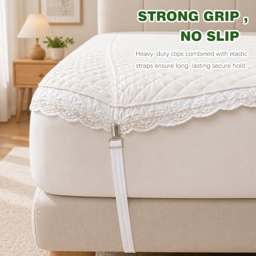 Adjustable Bed Sheet Straps - 4-Pack Non-Slip Holders for All Sizes