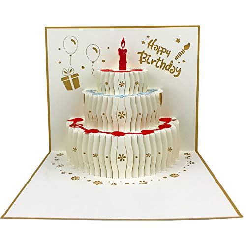 3D Pop Up Birthday Card with Envelope | Laser Cut Design
