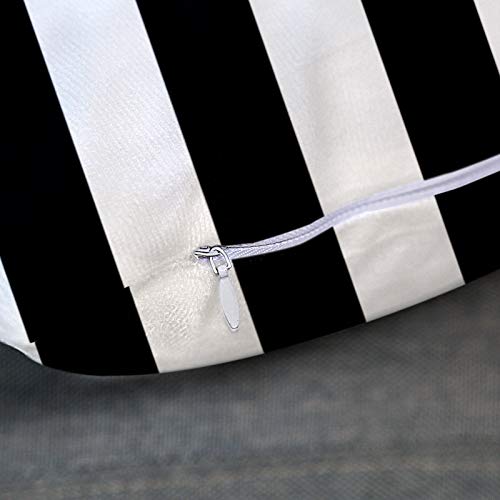 Emvency Black and White Velvet Throw Pillow Cover 20x20 Inch