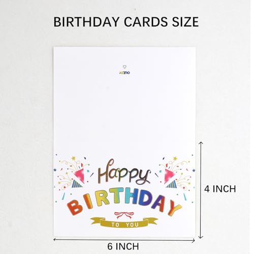 Oletx 12-Pack 4x6 Inch Assorted Birthday Cards with Envelopes and Stickers
