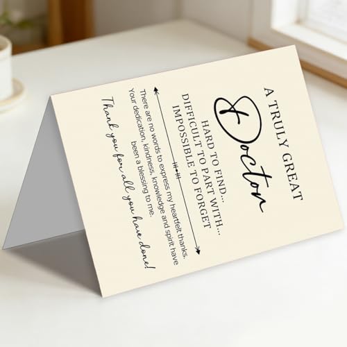 Doctor Thank You Card with Kraft Envelope & Gold Seal Sticker