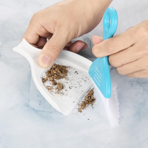 Easecos 3-Piece Mini Dustpan and Hand Broom Set for Desktop and Keyboard
