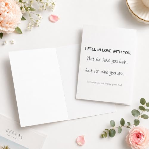 Romantic Anniversary Card for Him or Her - Love You For Who You Are