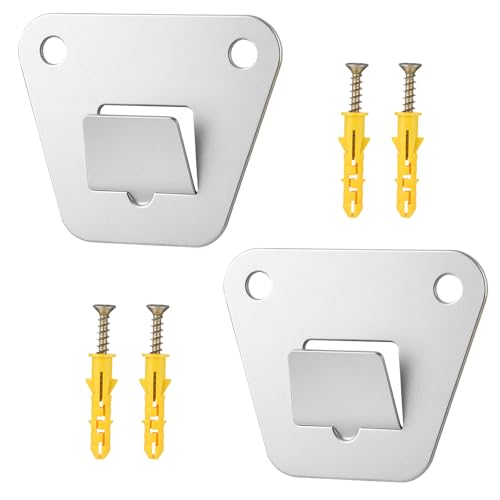 Stainless Steel Wall Fan Mounting Brackets - 2 Pack with Screws