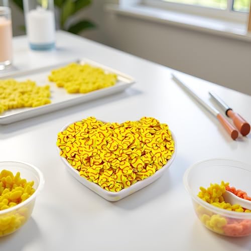 Dwuww 10g Yellow Softball Polymer Clay Slices 5mm for Slime and Crafts