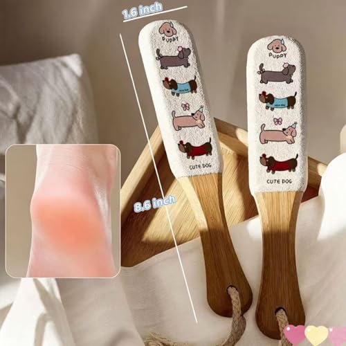 Foot File Callus Remover with Bamboo Handle & 120 Grit Pedicure Tool