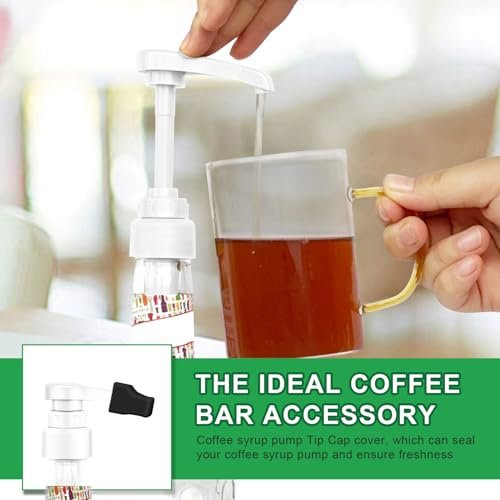 2-Pack White Syrup Pump Dispensers for 750ml Glass Bottles