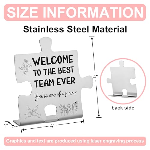 Welcome to the Best Team Ever Stainless Steel Desk Plaque