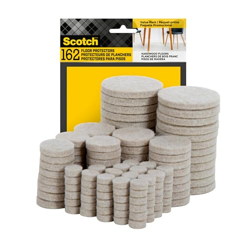 Scotch Felt Furniture Pads, Assorted Sizes, Beige, 24-Pack (3888 Pieces)