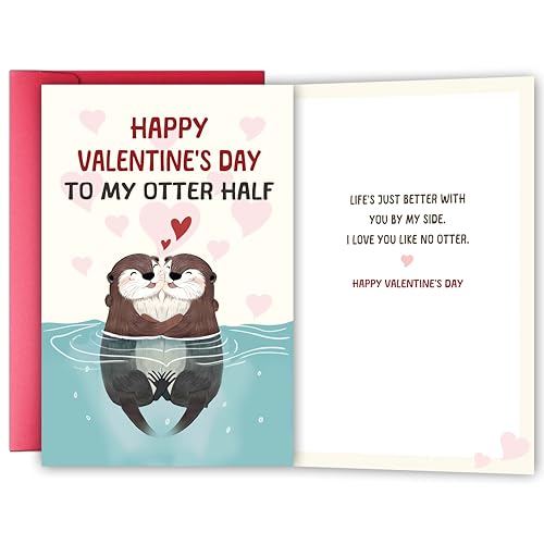 Cute Otter Valentine's Day Card - Romantic Gift for Couples