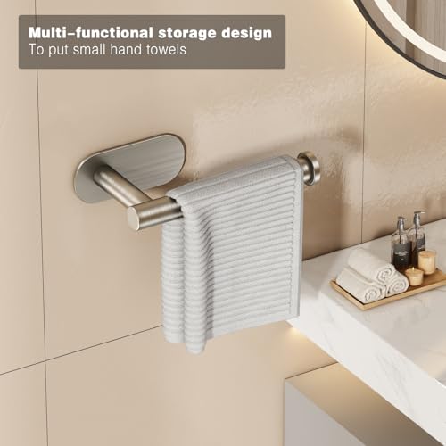 Voldra Brushed Nickel Toilet Paper Holder - Self-Adhesive Wall Mount