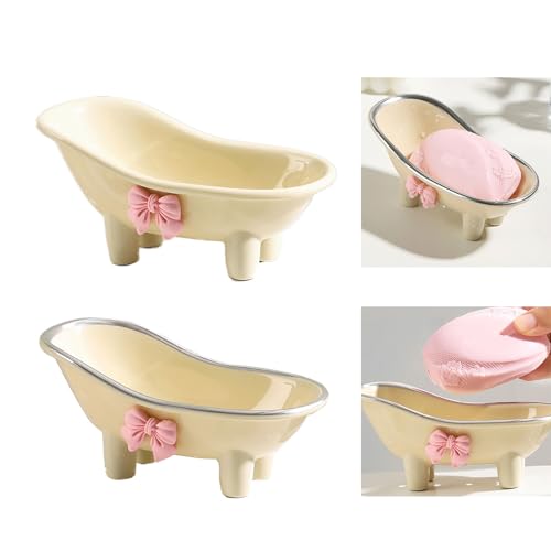 YUELER Cartoon Bathtub Soap Dish Holder A with Drainage Holes