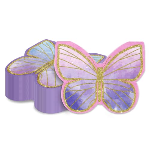 Butterfly Party Napkins 40pcs Floral Spring Table Decorations