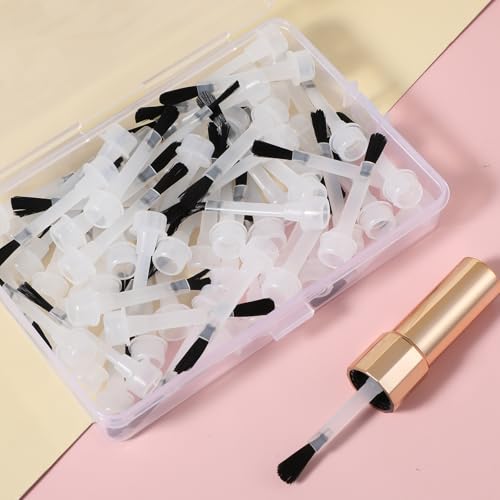 Ptwola 25pcs Disposable Nail Polish Dip Powder Replacement Brush Kit