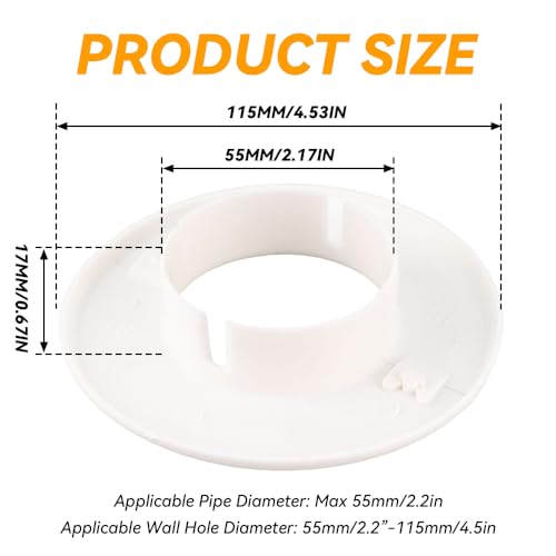 55mm Air Conditioning Wall Hole Cover | Durable PP Decorative Cover