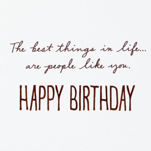 Hallmark Birthday Card - Watercolor Mountains, 'The Best Things in Life Aren't Things'